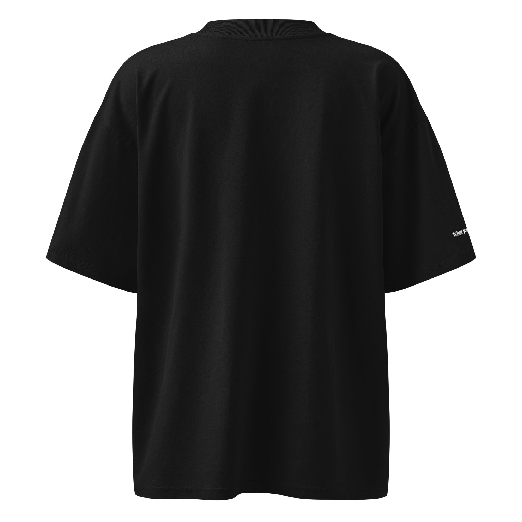 Das Hot West Coast Desert Hype Oversized Black Streetwear T-Shirt  ghost view Back side no graphic