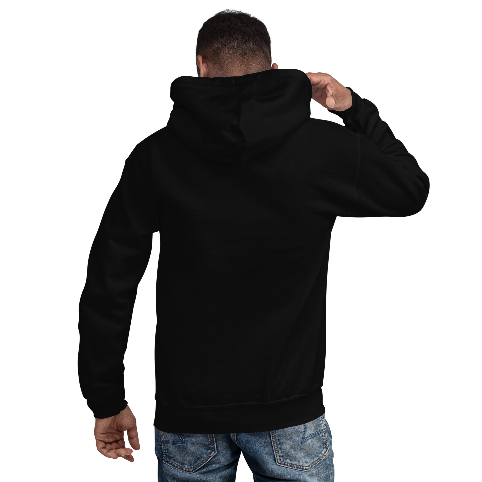 Pria Hoodie Indonesia Hitam Das Hot - Tampak Belakang Griffin Bersayap Bordir