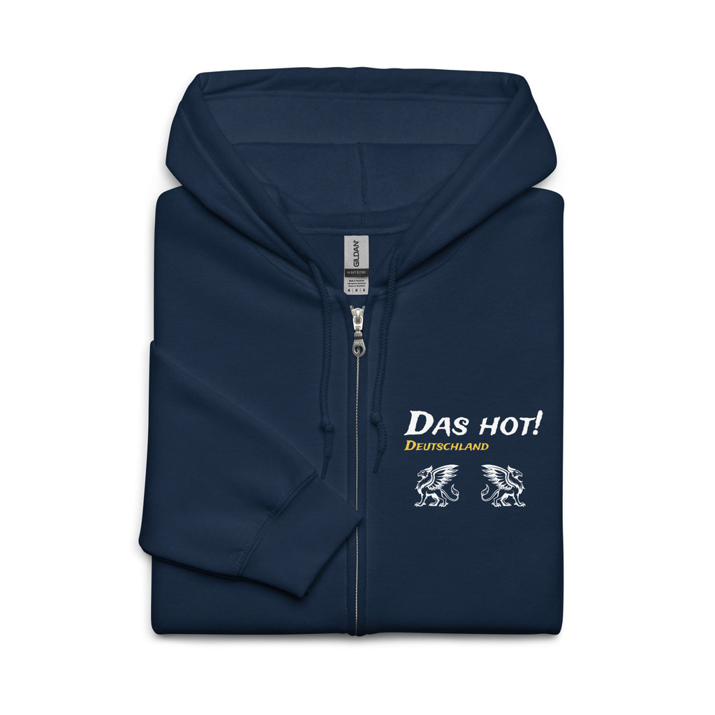  hoodie-blue-zip-men-boys-das-hot-deutschland-griffin-logo-folded-closeup