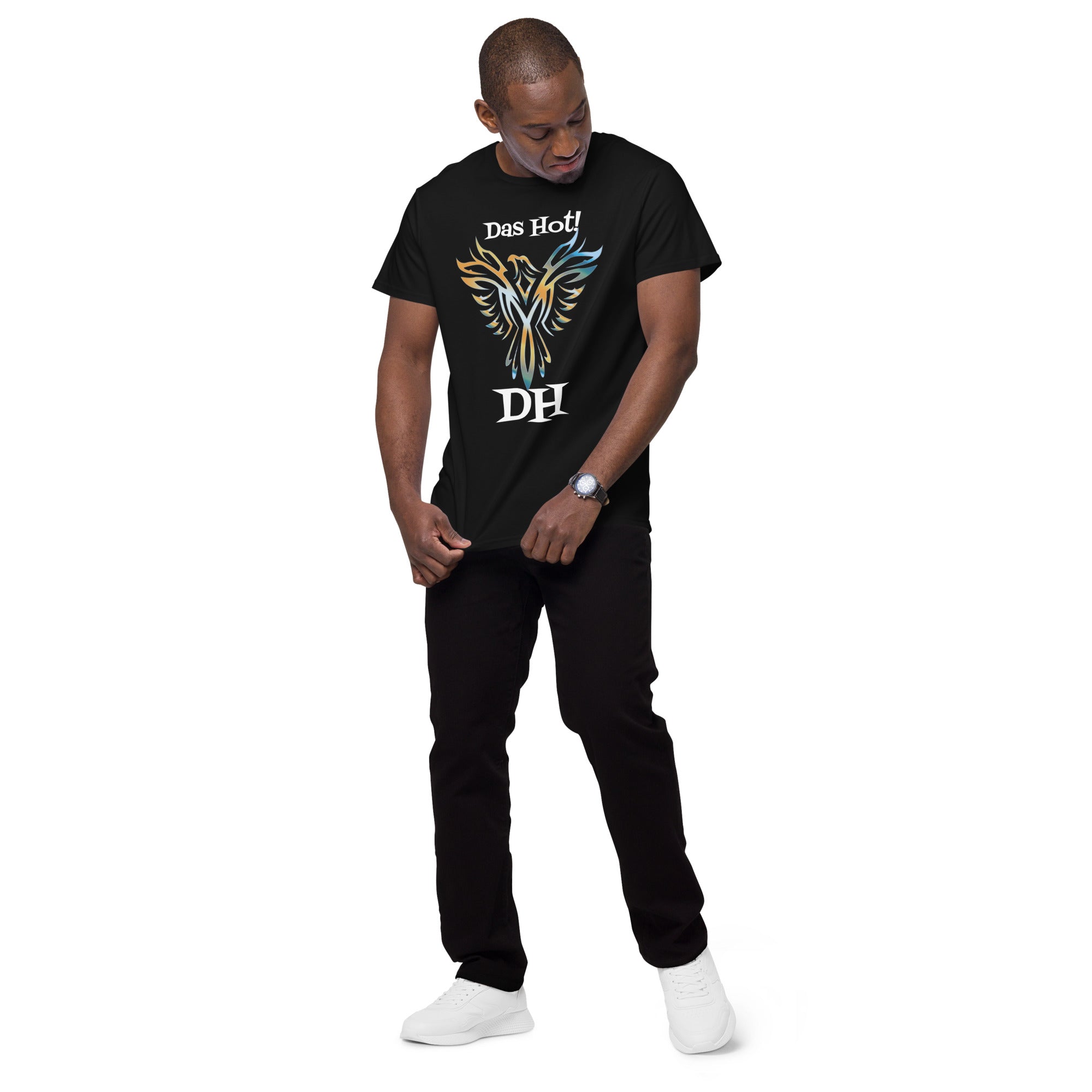 Tribal Eagle design t-shirt with Das Hot! branding.