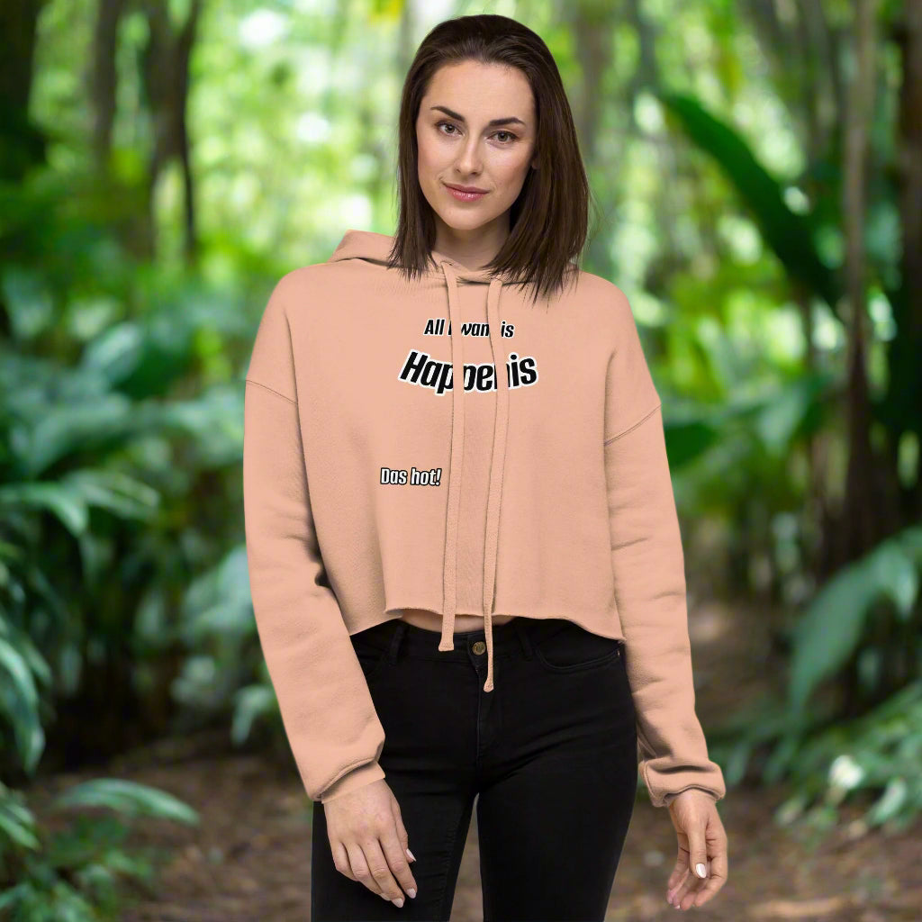 All I want is Happenis Crop Hoodie by Das Hot!
